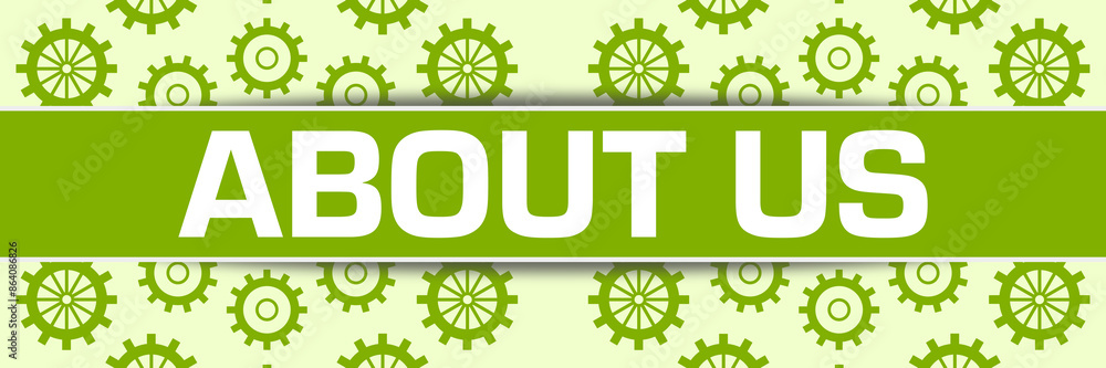 About Us Green Gears Circular Left Right Horizontal About Us Green Gears Circular Left Right Horizontal