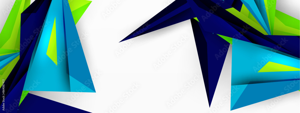 Minimal geometric abstract background. Low poly dynamic triangle design. Trendy techno business template for wallpaper, banner, background or landing