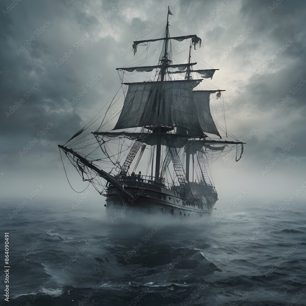 Fototapeta premium ship in the sea