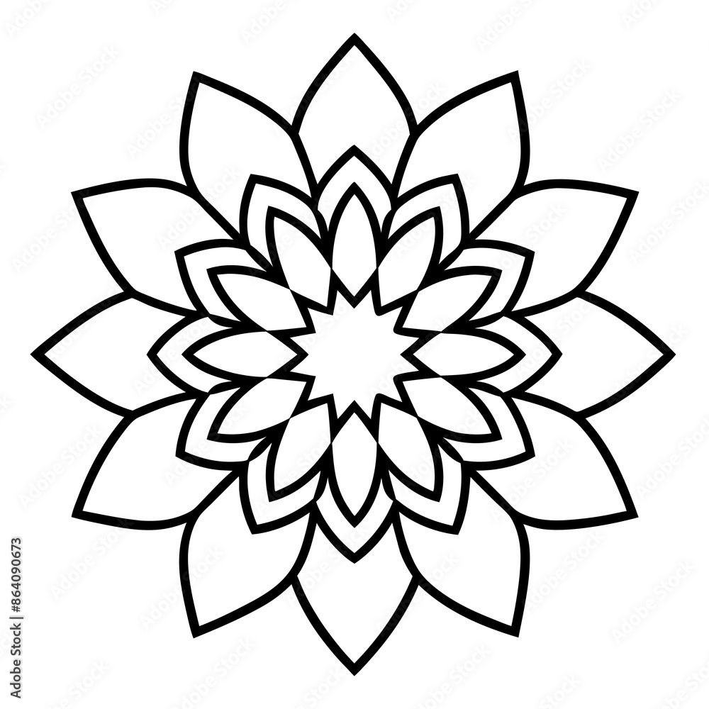 Black Mandala Line Art Vector Design
Black Mandala Line Art Vector Design