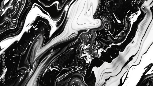 Fototapeta Naklejka Na Ścianę i Meble -  Black and white distorted pattern for backgrounds and design