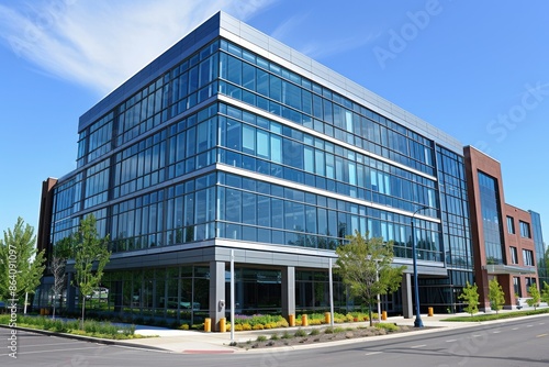 Modern Office Building Design on a transparent background
