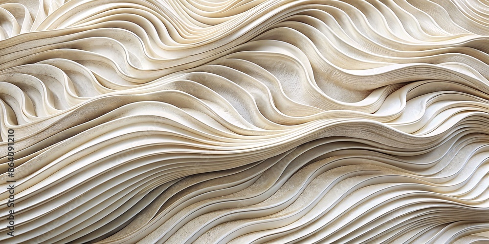Abstract Wavy Texture in Cream White. Stone wave background for prints in interior art style. Abstract Wavy Texture in Cream White. Stone wave background for prints in interior art style.