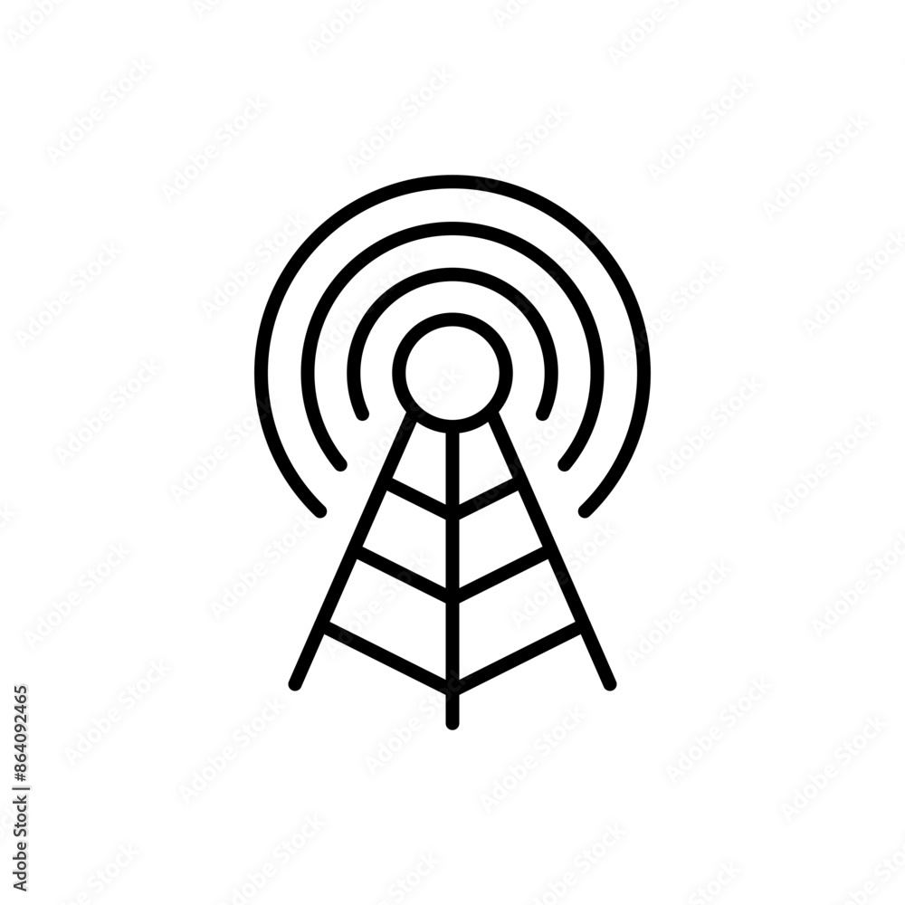 Radio antenna outline icons, minimalist vector illustration ,simple transparent graphic element .Isolated on white background Radio antenna outline icons, minimalist vector illustration ,simple transparent graphic element .Isolated on white background