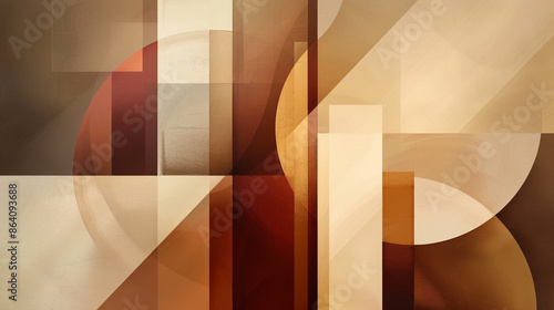 Brown and beige Suprematism art background 