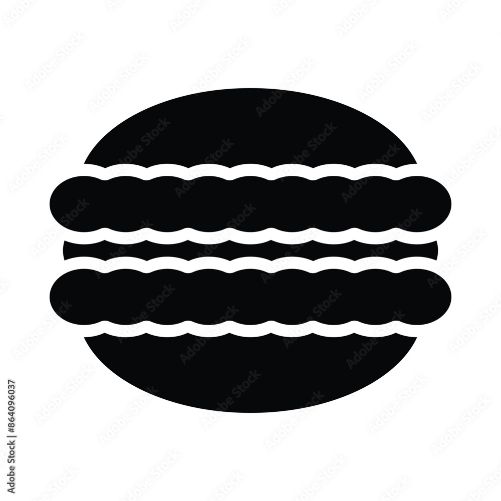 Simple Macaron glyph icon. The icon can be used for websites, print templates, presentation templates, illustrations, etc Simple Macaron glyph icon. The icon can be used for websites, print templates, presentation templates, illustrations, etc