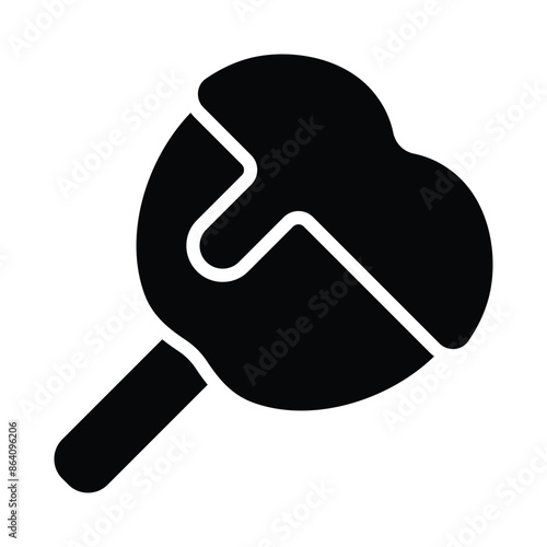 Simple Caramelized Apple glyph icon. The icon can be used for websites, print templates, presentation templates, illustrations, etc