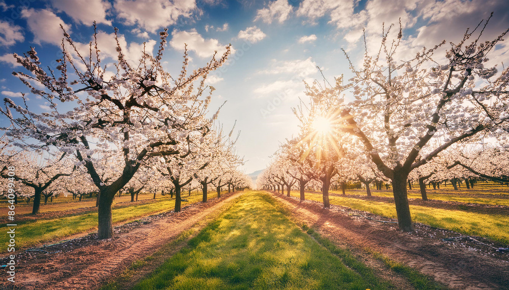 Fototapeta premium sunset in the countryside