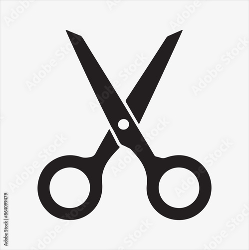 scissors icon silhouette vector on a White Background