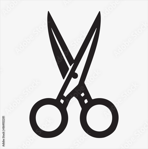 scissors icon silhouette vector on a White Background