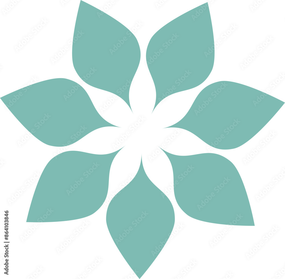 Abstract geometric floral shape Abstract geometric floral shape