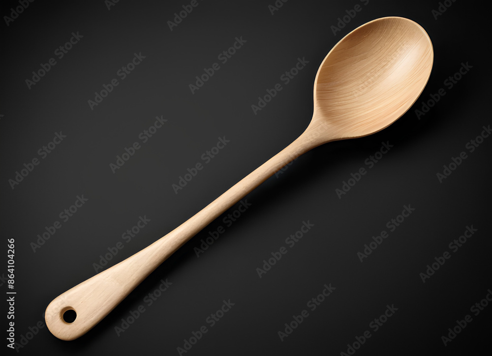 wooden spoon insulated black background wooden spoon insulated black background