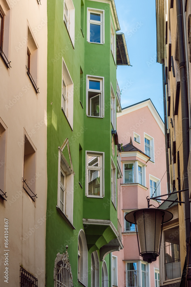 Colorful houses in the old town of Innsbruck, Tyrol, Austria. Colorful houses in the old town of Innsbruck, Tyrol, Austria.