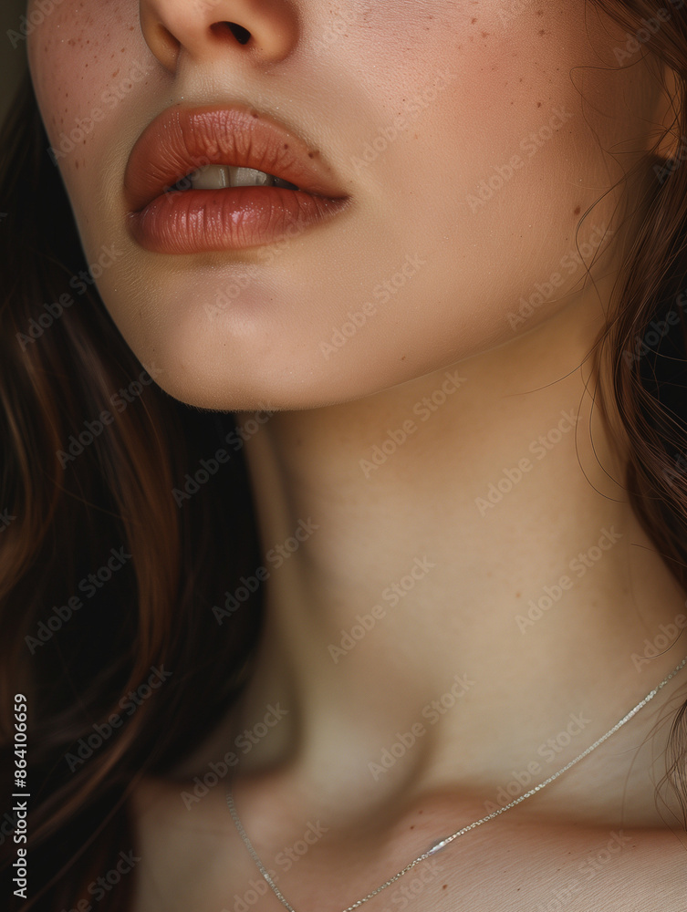 close up portrait of Woman's lips close up portrait of Woman's lips