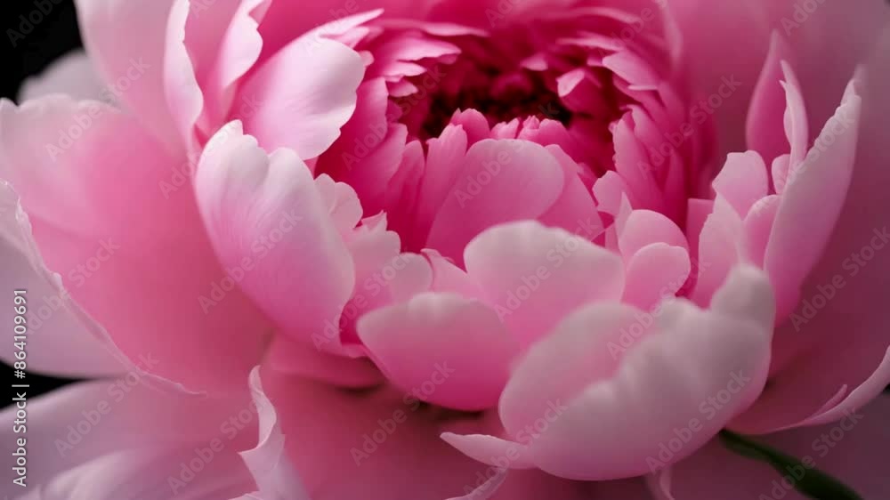 Close up full bloom pink peony Close up full bloom pink peony