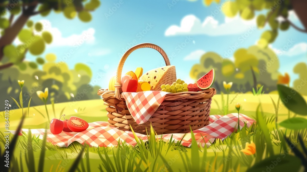 Enjoy a picnic in the park with friends and family. Pack a basket filled with delicious food and drinks, and spread out a blanket on the grass Enjoy a picnic in the park with friends and family. Pack a basket filled with delicious food and drinks, and spread out a blanket on the grass