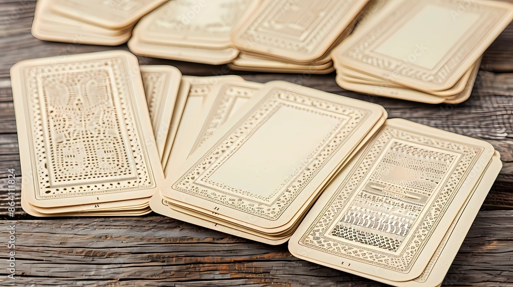 Obraz premium white tarot cards