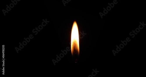 Close-up of a brightly lit candle flame on a dark background.