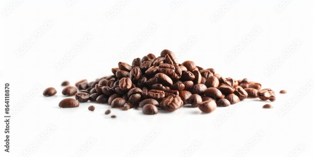 Naklejka premium stock photo of coffee photography,studio light, photorealistic, sharp focus, isolated white background, without text.