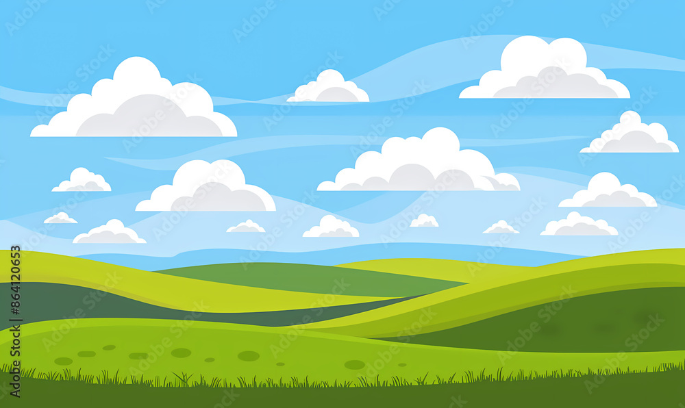 Obraz premium landscape with sky and clouds