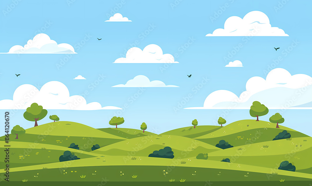 Fototapeta premium landscape with sky and clouds