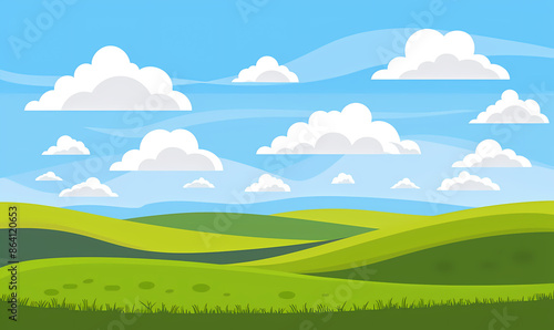 landscape with sky and clouds