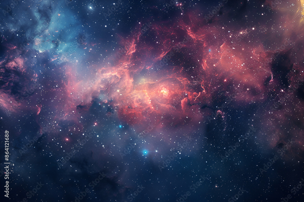 Fototapeta premium Stunning Deep Space Nebula with Stars