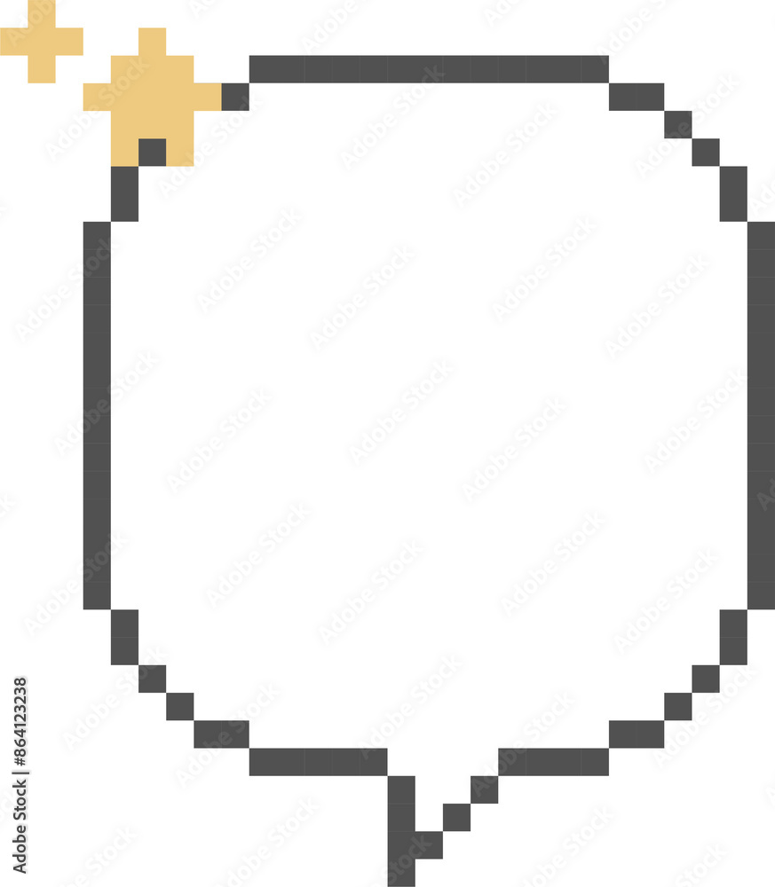 8bit retro game pixel speech bubble balloon icon sticker memo keyword planner text box banner, flat png isolated transparent element design 8bit retro game pixel speech bubble balloon icon sticker memo keyword planner text box banner, flat png isolated transparent element design
