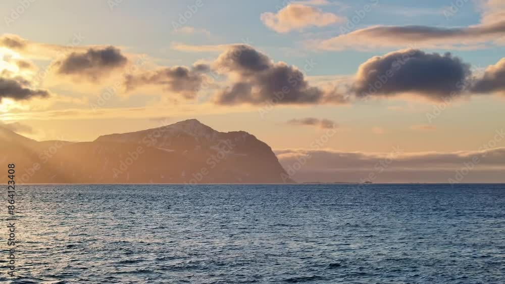 Aerial view of Lofoten Islands beautiful landscape during winter Aerial view of Lofoten Islands beautiful landscape during winter