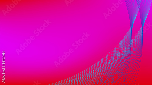 Wavy Blended lines with red pink gradient mesh background nice for wallpaper or banner