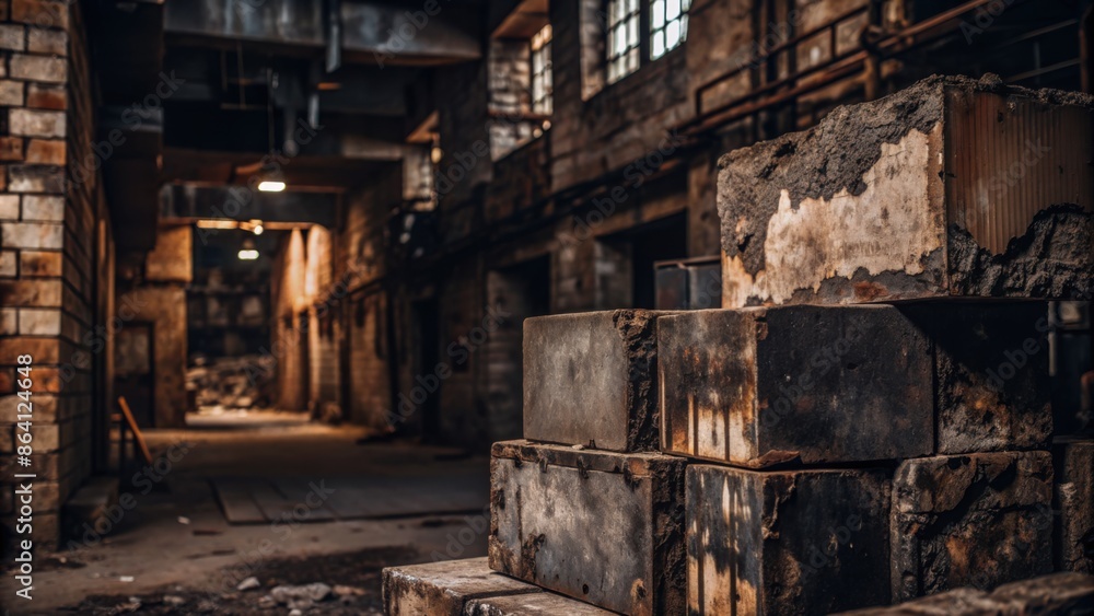 Grunge background with a distressed concrete block texture, evoking a sense of urban decay and industrial charm. Grunge background with a distressed concrete block texture, evoking a sense of urban decay and industrial charm.