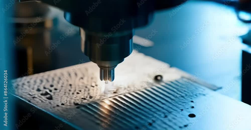 Close-up view of lithography machine etching patterns Close-up view of lithography machine etching patterns