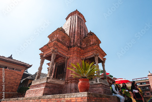 Close up view of Siddhi Vatsala Temple in Durbar Square, the main square in the historical town of Bhaktapur,UNESCO World Heritage Site, Kathmandu Valley, Nepal, Asia photo