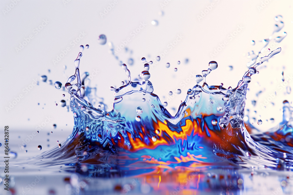 High-resolution commercial photography featuring massive splash random ...