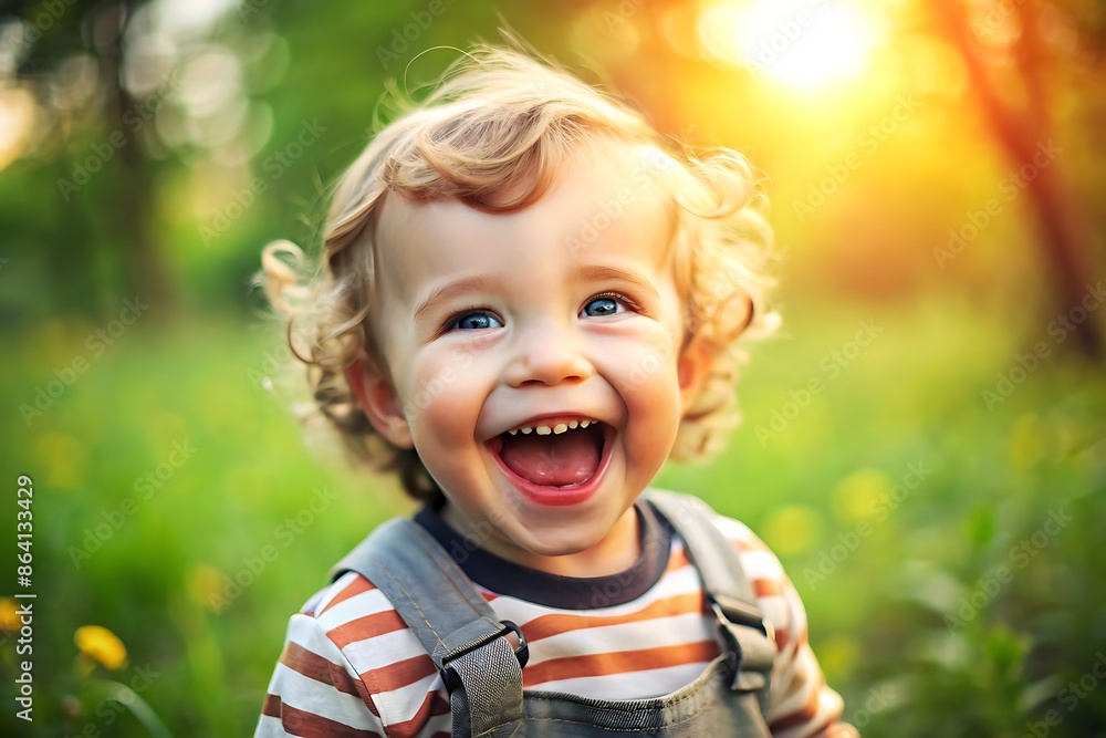 Happy Baby Boy in Nature Happy Baby Boy in Nature