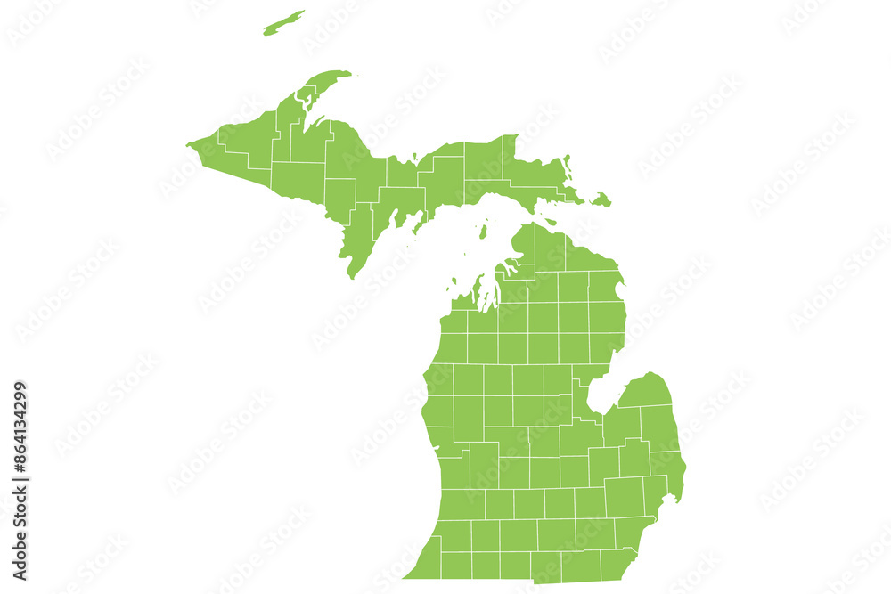 Michigan administrative map. counties map of Michigan, blank Map, empty map of Michigan Michigan administrative map. counties map of Michigan, blank Map, empty map of Michigan