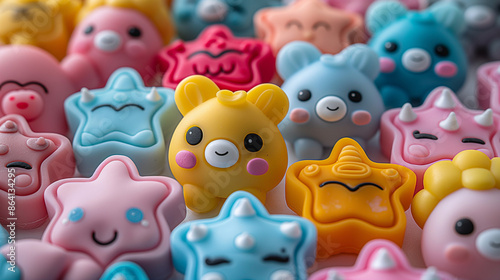 Collection of Beautiful and Cute Croc Charm PVC Jibbitz Designs in Playful Colors – Closeup Photography of Fun and Stylish Shoe Accessories