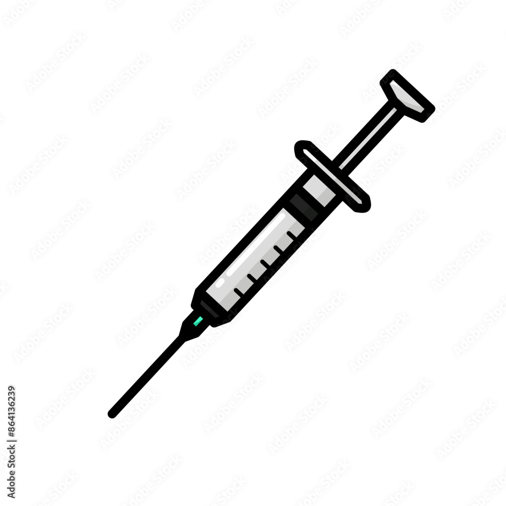 cute syringe on white for illustration cute syringe on white for illustration