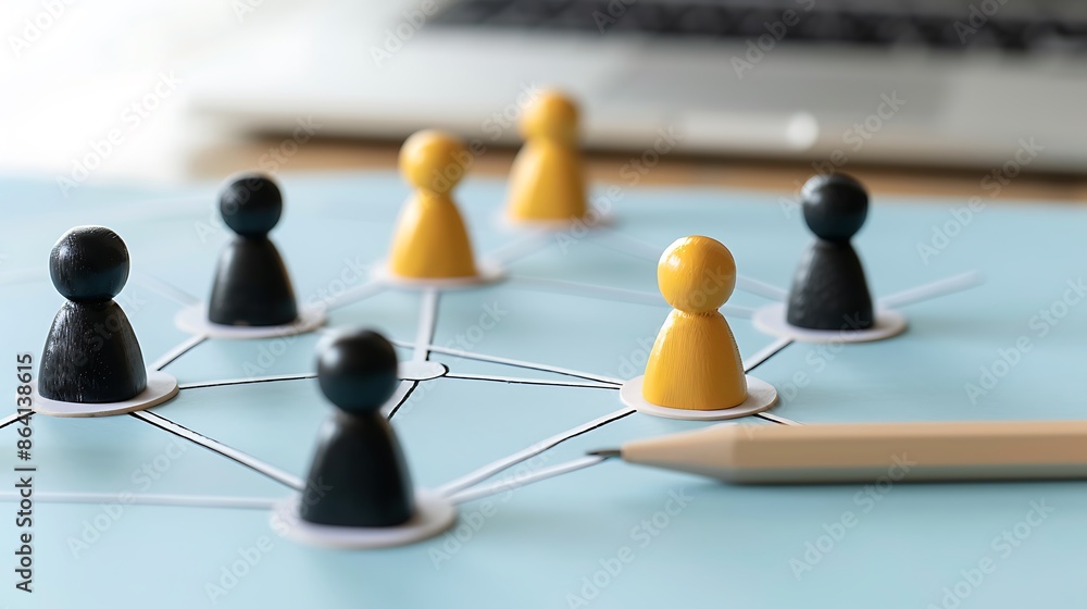 Obraz premium Organizational Structure: Collaborative Teamwork