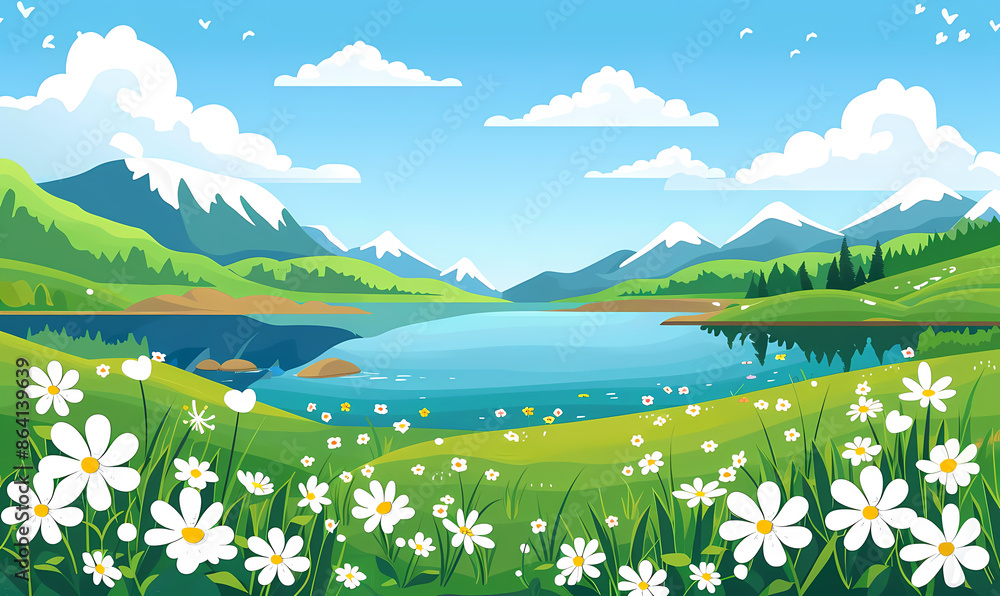 Fototapeta premium lake in the mountains
