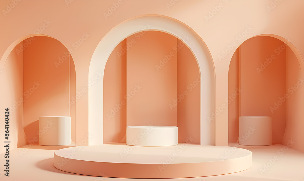 white arch in a room white arch in a room
