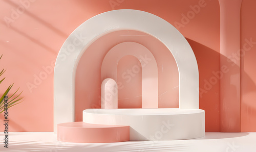 white arch in a room