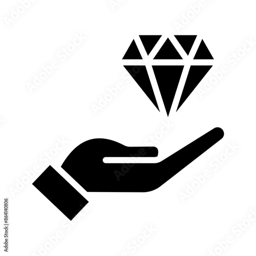 Diamond icon. premium sign color editable