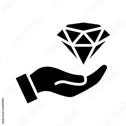 Diamond icon. premium sign color editable