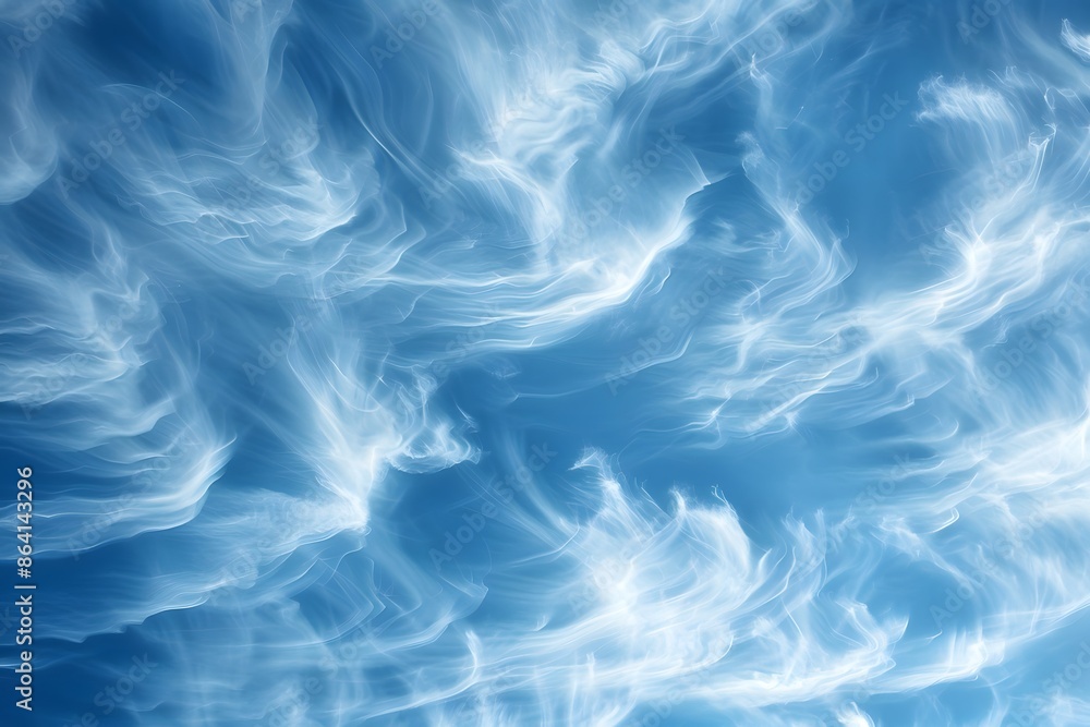 Ethereal Wisps of Cirrus Clouds Against a Clear Blue Sky Ethereal Wisps of Cirrus Clouds Against a Clear Blue Sky
