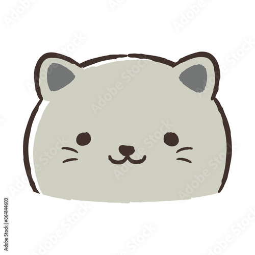 かわいい手描きの猫のイラスト