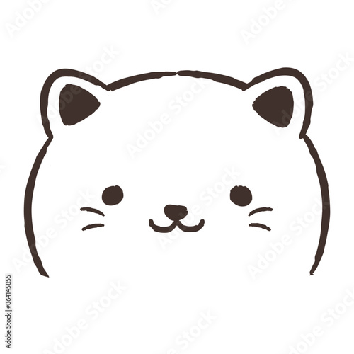 かわいい手描きの猫のイラスト