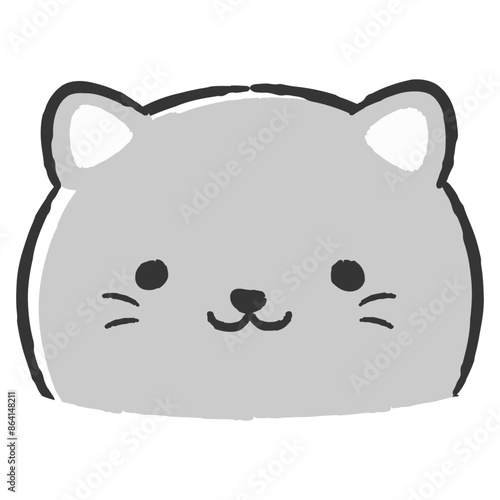 かわいい手描きの猫のイラスト