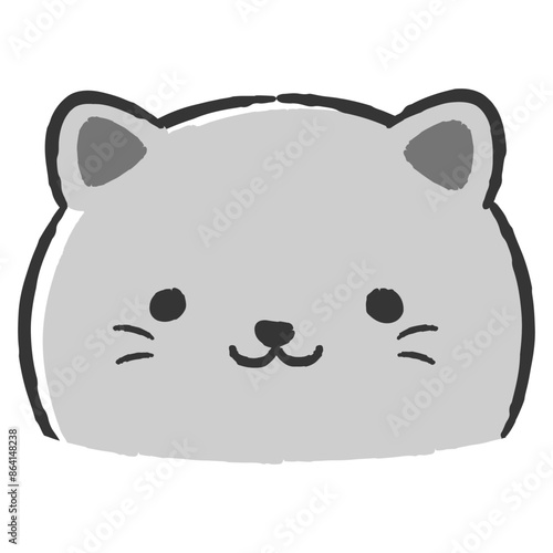 かわいい手描きの猫のイラスト