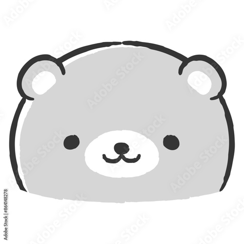 かわいい手描きのクマのイラスト